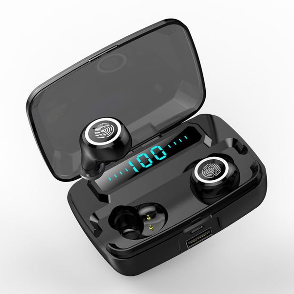Wireless Bluetooth Sports Headset with Digital Display - TWS 5.0 High Power Earbuds
