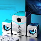 Compact Desktop Bluetooth Sound Bar Speakers - LED Gaming Audio System