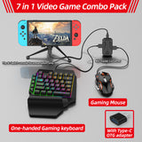 Universal Gaming Keyboard Mouse Converter - 7-in-1 Console Adapter for PS4/PS5/Xbox/Switch