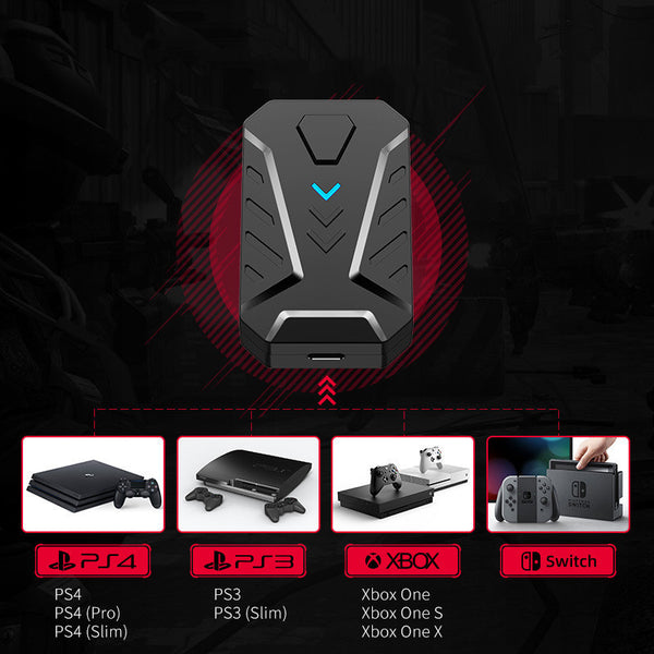 Universal Gaming Keyboard Mouse Converter - 7-in-1 Console Adapter for PS4/PS5/Xbox/Switch