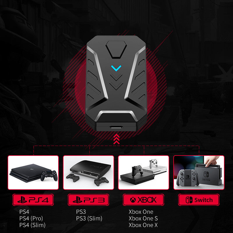 Universal Gaming Keyboard Mouse Converter - 7-in-1 Console Adapter for PS4/PS5/Xbox/Switch