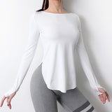 Women's Performance Athletic Long Sleeve Top - Quick-Dry Yoga Training Shirt