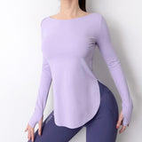 Women's Performance Athletic Long Sleeve Top - Quick-Dry Yoga Training Shirt