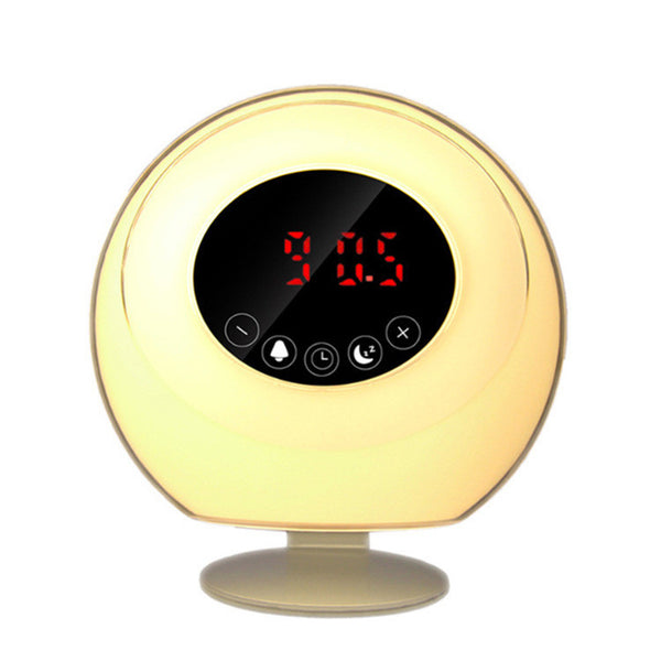Smart LED Bedside Lamp with Music Wake-Up & 7 Color Lighting