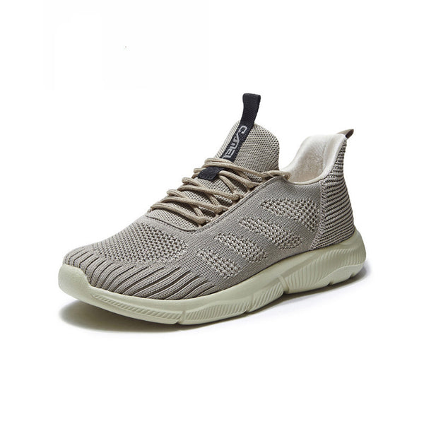Camel Flying Woven Mesh Running Sneakers - Breathable Athletic Shoes for Men