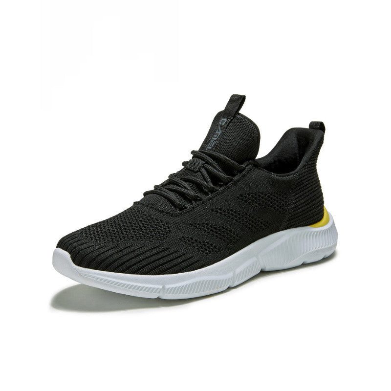 Camel Flying Woven Mesh Running Sneakers - Breathable Athletic Shoes for Men