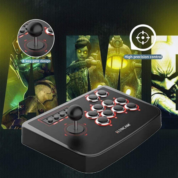 Professional Arcade Fighting Stick Controller - USB Gaming Joystick for PS4, PS3, Switch & PC