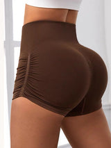 Premium High-Waisted Scrunch Butt Lifting Workout Shorts - Seamless Yoga & Gym Biker Shorts for Women