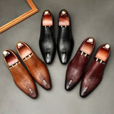 Premium Pointed Toe Leather Business Dress Shoes for Men - Professional Oxford Style