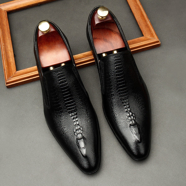 Premium Pointed Toe Leather Business Dress Shoes for Men - Professional Oxford Style