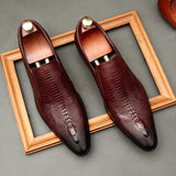 Premium Pointed Toe Leather Business Dress Shoes for Men - Professional Oxford Style