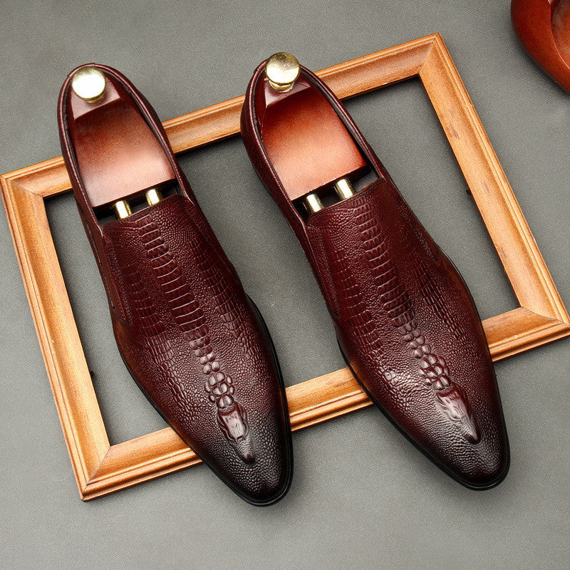 Premium Pointed Toe Leather Business Dress Shoes for Men - Professional Oxford Style
