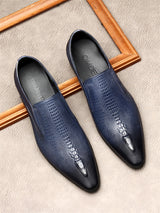 Premium Pointed Toe Leather Business Dress Shoes for Men - Professional Oxford Style