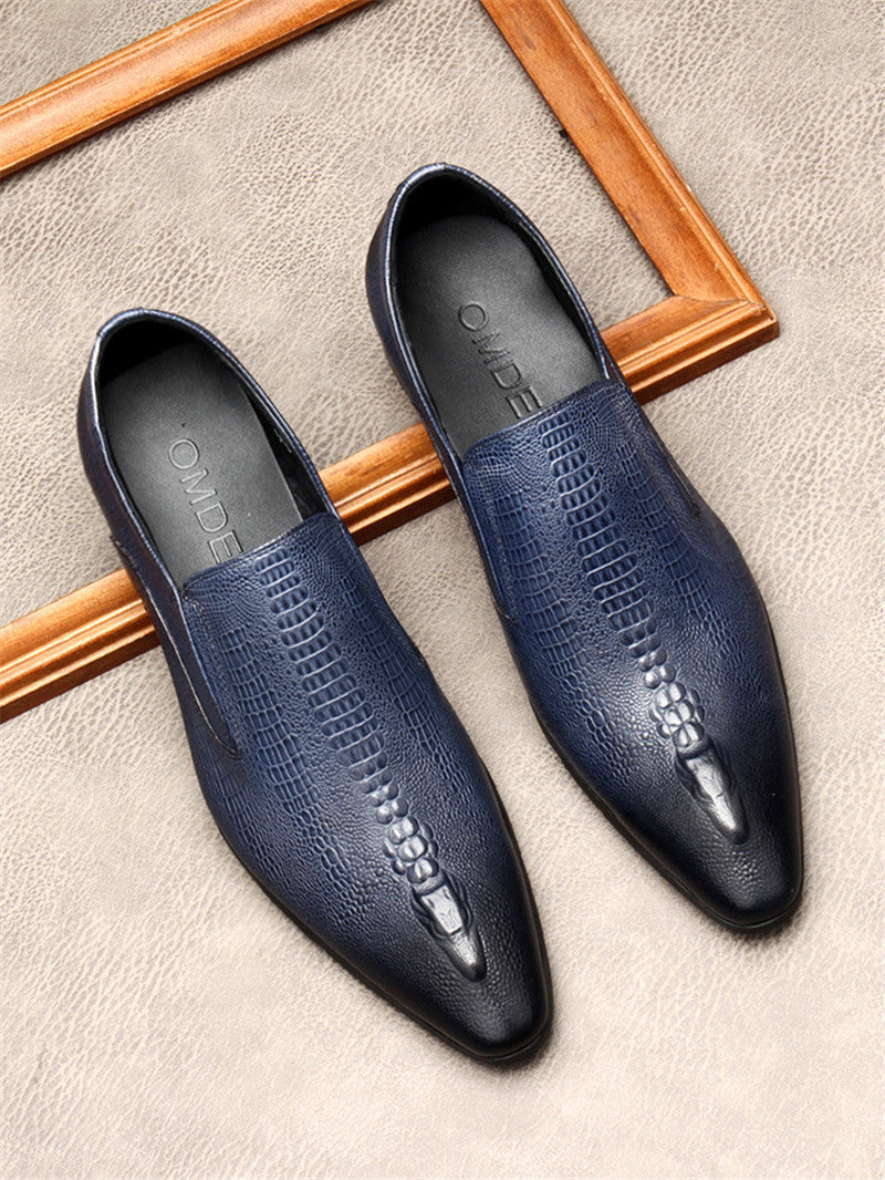 Premium Pointed Toe Leather Business Dress Shoes for Men - Professional Oxford Style