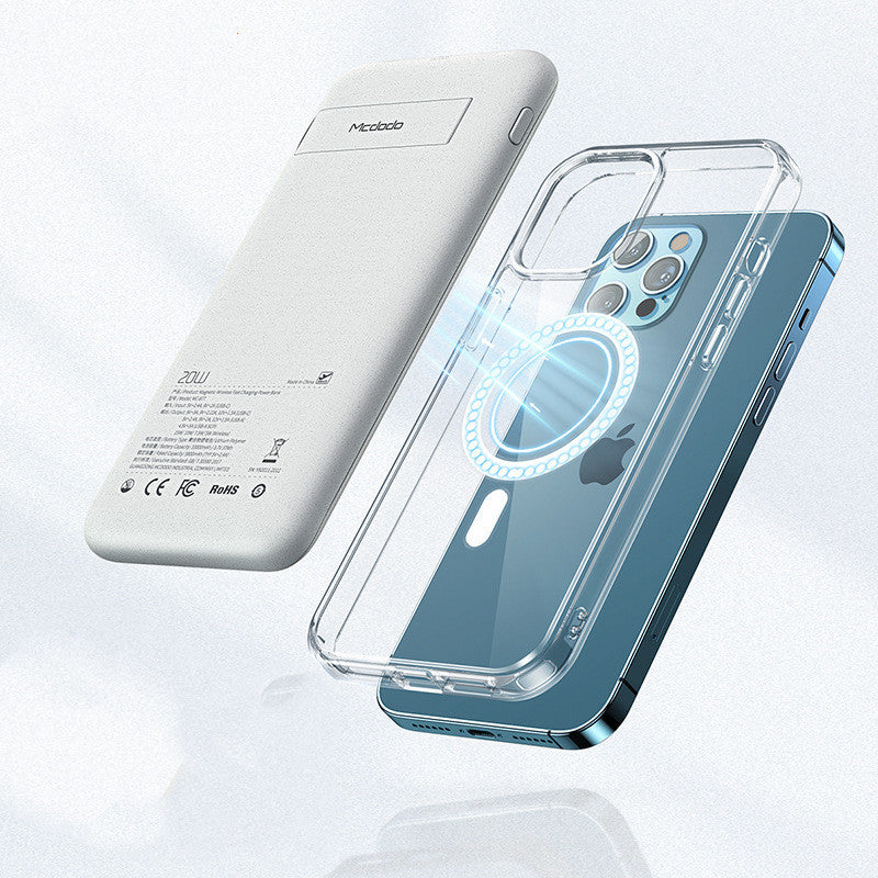 Premium 20000mAh Magnetic Wireless Charging Power Bank - 15W Fast Charge
