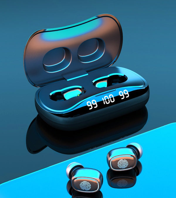 Wireless Bluetooth Headset with Triple Display - Premium Binaural Audio Experience