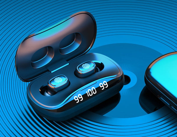 Wireless Bluetooth Headset with Triple Display - Premium Binaural Audio Experience