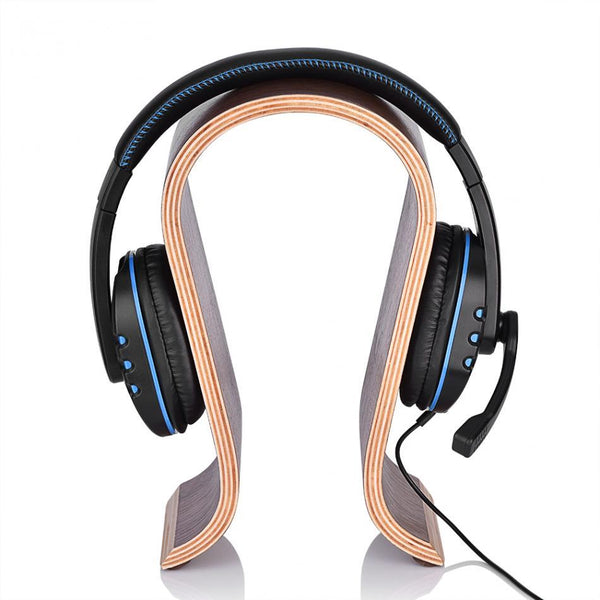 Wooden Bluetooth Headphone Stand - Premium Desktop Headset Holder