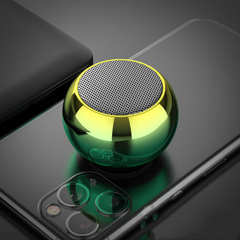 Compact M3 Wireless Bluetooth Speaker - 3D Mini Electroplating Steel Cannon Design with 10H Playtime