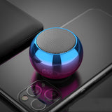 Compact M3 Wireless Bluetooth Speaker - 3D Mini Electroplating Steel Cannon Design with 10H Playtime