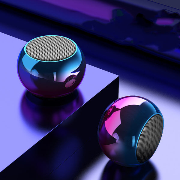 Compact M3 Wireless Bluetooth Speaker - 3D Mini Electroplating Steel Cannon Design with 10H Playtime