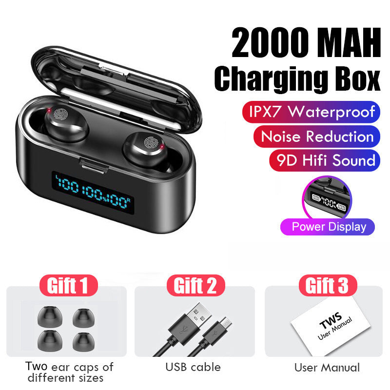 Advanced Bluetooth 5.0 Wireless Earbuds with Digital Power Display