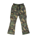 Military-Inspired Splatter Camouflage Cargo Pants