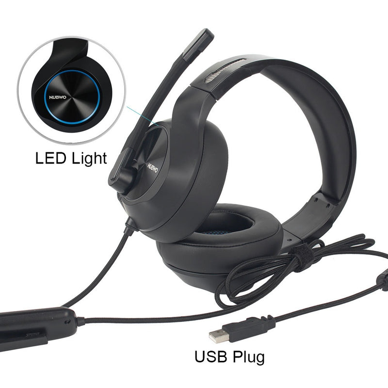 NUBWO N11 Professional Gaming Headset - USB Wired with Microphone