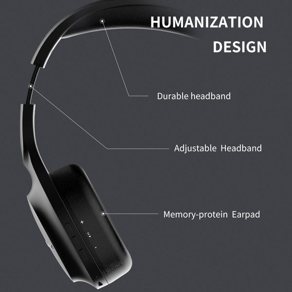 Somic MS300 Bluetooth Wireless Sports Headphones - Premium Over-Ear Gaming Headset with Microphone