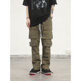 Multi-Pocket Tactical Cargo Pants - Loose Fit Casual Trousers for Men