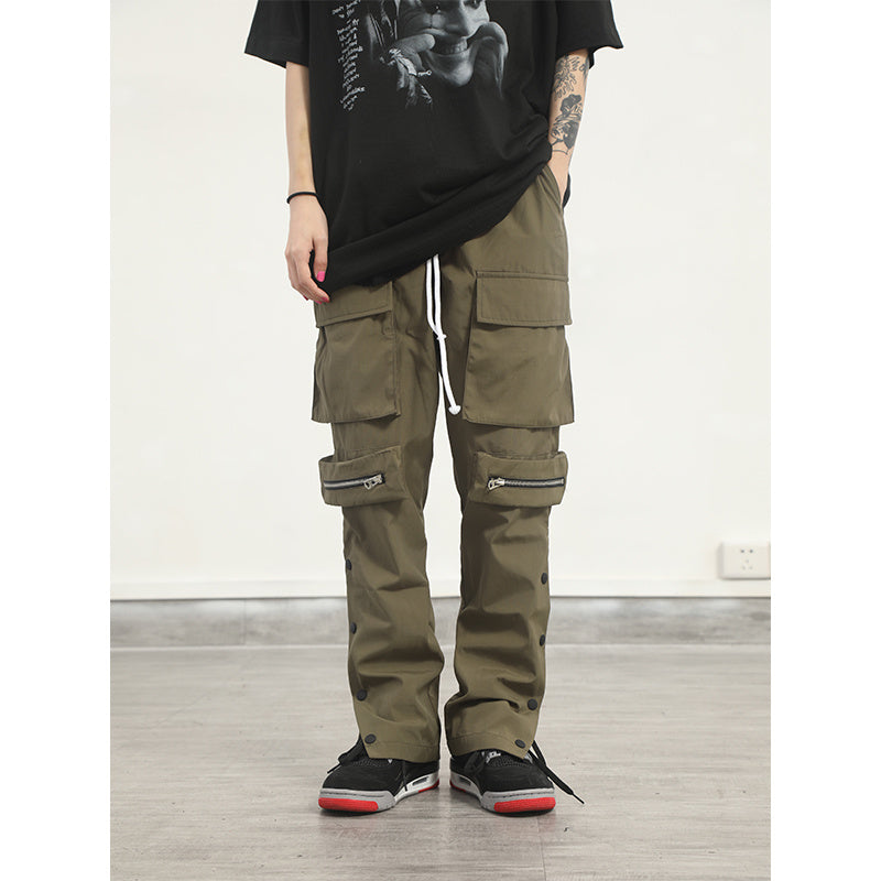 Multi-Pocket Tactical Cargo Pants - Loose Fit Casual Trousers for Men
