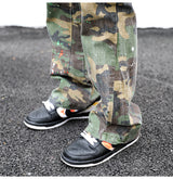 Military-Inspired Splatter Camouflage Cargo Pants