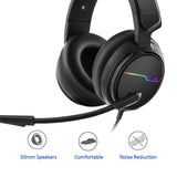 V10+ Gaming Headset with RGB Lighting - USB & 3.5mm Dual Interface Professional Gaming Headphones