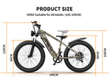 Ultimate All-Terrain Fat Tire Electric Bike - 52V 1000W Motor, 20AH Extended Range Battery & Hydraulic Brakes