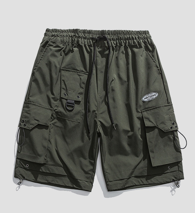 Korean Style Casual Cargo Shorts - Men's Loose Fit Summer Pants with Pockets