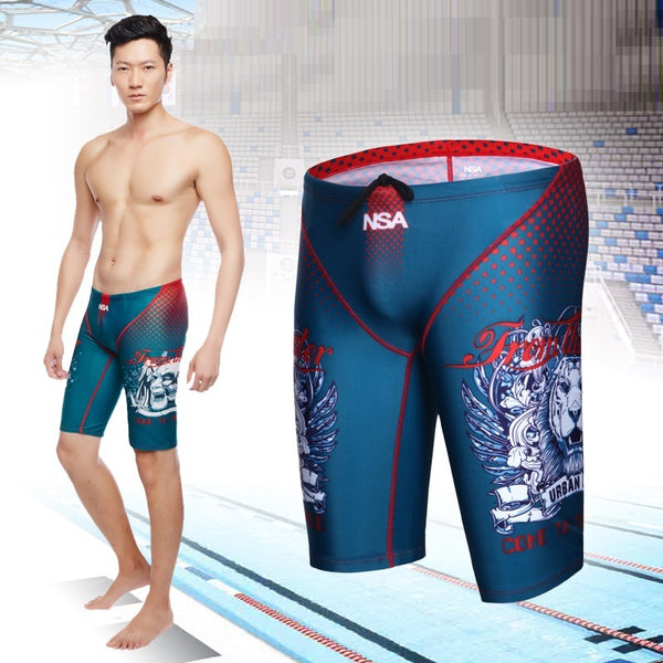 Digital Print Swimming Trunks - Seamless Stitching Men's Swim Shorts
