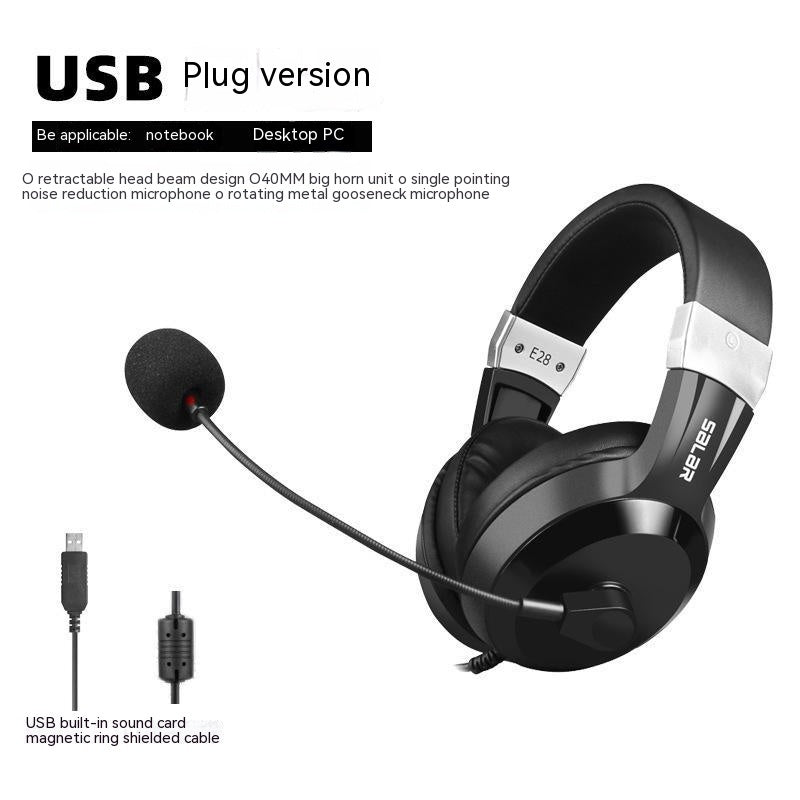 Professional Gaming Headset with Microphone - USB & 3.5mm Compatible