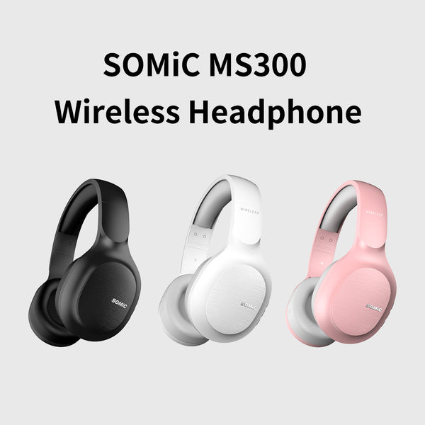 Somic MS300 Bluetooth Wireless Sports Headphones - Premium Over-Ear Gaming Headset with Microphone