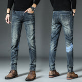 Casual Retro Jeans Men's Slim Straight Tube Autumn And Winter