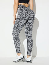 Premium High-Waist Leopard Print Yoga Leggings - Seamless Athletic Wear