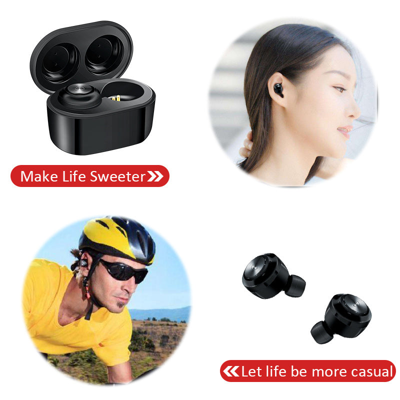 A6 Wireless Bluetooth Sports Headset - Stereo Earbuds with 5.0 Technology