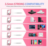 Adorable Cat Ear Gaming Headset - Pink G951s Wired Headphones with Microphone for PC, PS4, Phone & Tablet