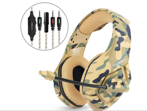 Professional Gaming Headset with Microphone - Camouflage Design for PS4, PC & Mobile