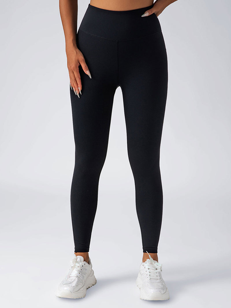 Premium High-Waisted Athletic Leggings with Side Pockets - 2 Pack Set