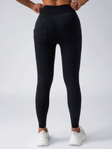 Premium High-Waisted Athletic Leggings with Side Pockets - 2 Pack Set