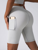 Premium High-Waist Biker Shorts - Tummy Control Yoga & Workout Shorts with Side Pockets