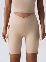 Professional Athletic Performance Biker Shorts - 3-Pack High-Waist Tummy Control with Side Pockets