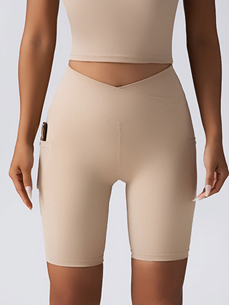 Professional Athletic Performance Biker Shorts - 3-Pack High-Waist Tummy Control with Side Pockets
