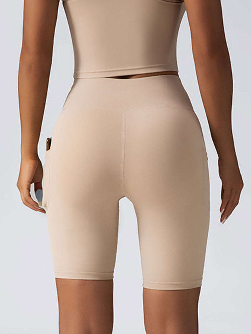 Professional Athletic Performance Biker Shorts - 3-Pack High-Waist Tummy Control with Side Pockets