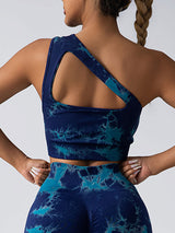 Premium Seamless One-Shoulder Sports Bra & Scrunch Butt Lifting Leggings Set - Complete Gym Outfit